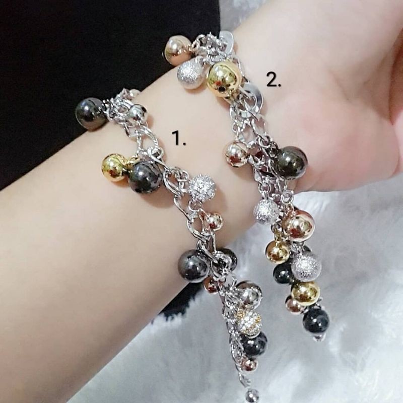 Gelang Tangan Wanita Bola Bola Disco