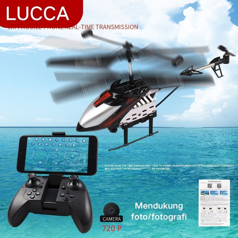 Promo R8 6CH 2.5Ghz Remote control Helikopter 500Mah Baterai Dengan kamera 720P HD LED RC Helicopter