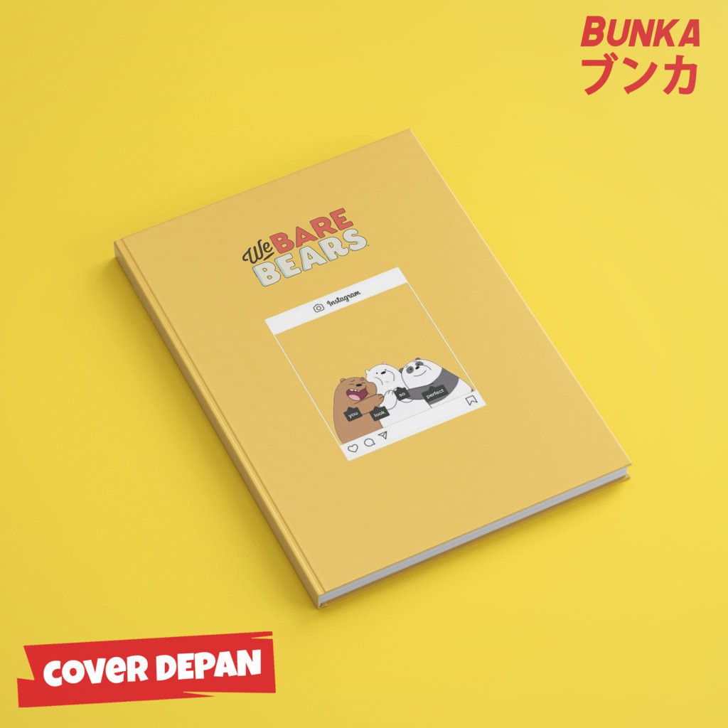 

Notebook Hardcover We Bare Bears Insta Yellow Cover Ukuran A5 Buku Tulis Catatan Agenda Planner Notebook Gift Couple