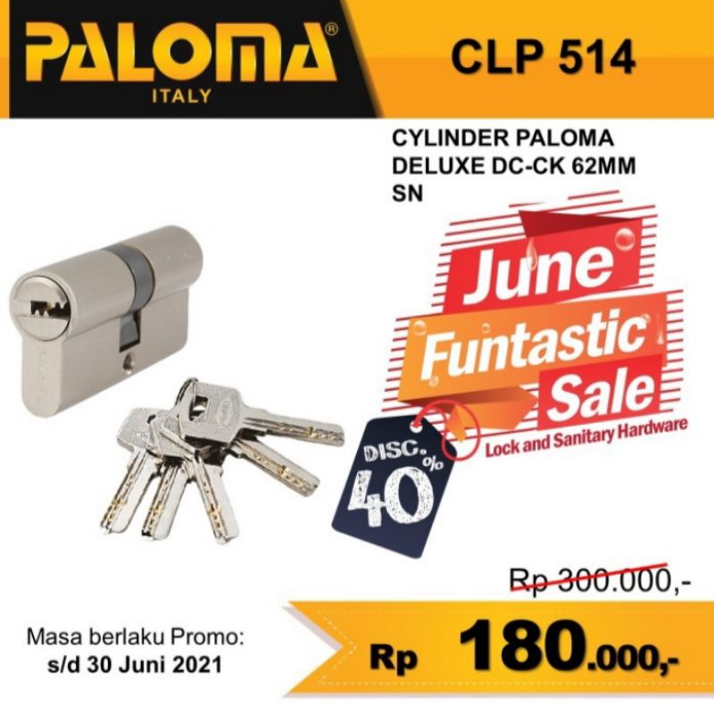 Double Cylinder PALOMA CLP 514 Deluxe DC-CK 62MM - Computer Key