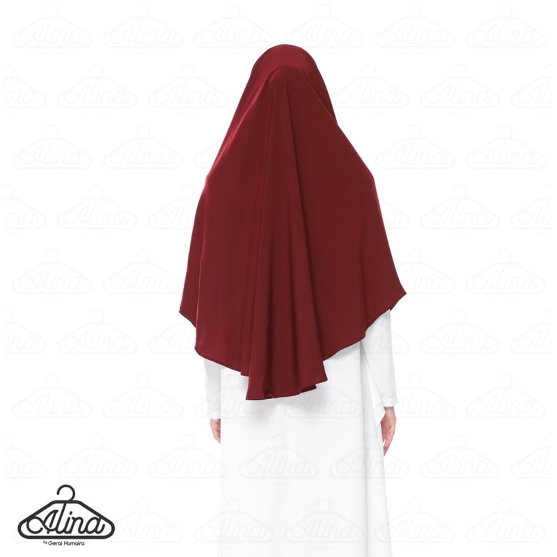 Jilbab Instan Syari Alina - Bergo Syari Size L Wolfis - Hijab Panjang