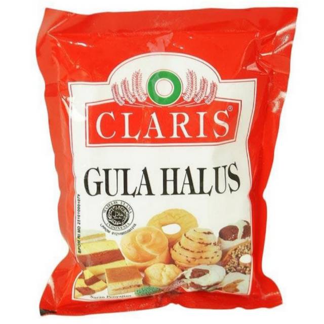 

Gula halus Claris 250 gr dan gula tabur donat claris 250 gr