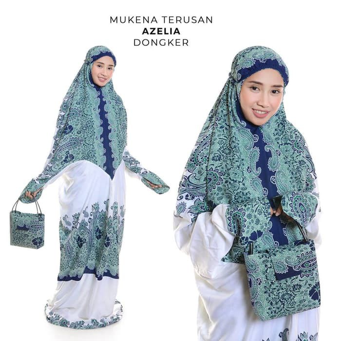 Mukena Dewasa Rayon Bali Azelia Mukena Bali Terusan Motif Berkualitas