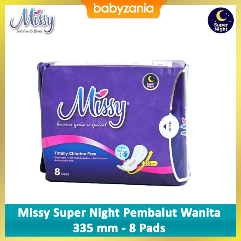 Missy Super Night Wings Pembalut Wanita 335 mm - 8 Pads