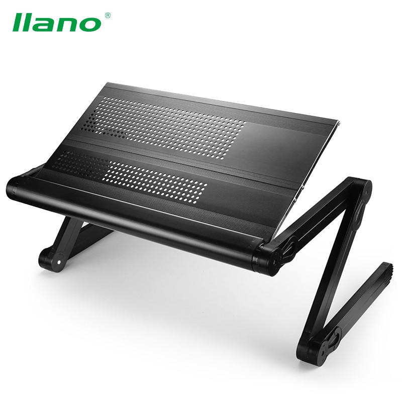 

llano Meja Rak Pendingin Laptop/Notebook Bahan Aluminum Alloy Warna Hitam