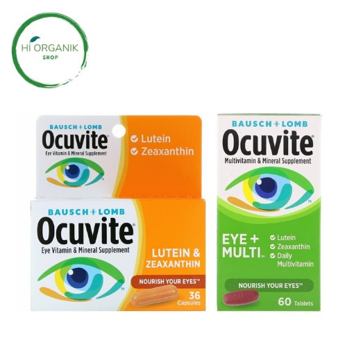 Jual Bausch & Lomb Ocuvite Lutein & Zeaxanthin 36 Caps ; Lutein