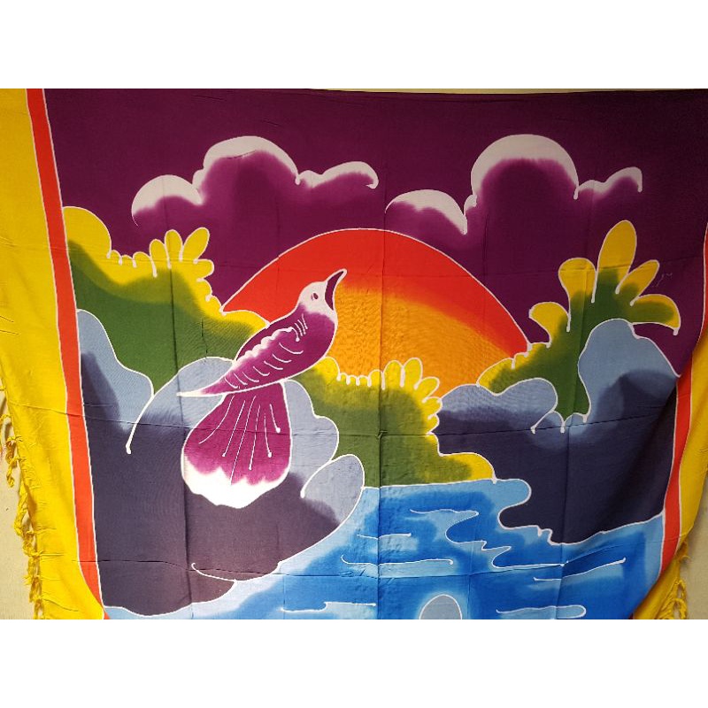 Sarung pantai lukis khas bali | Sarung pantai handmade | Kain pantai lukis | Sarung pantai murah-Fanta
