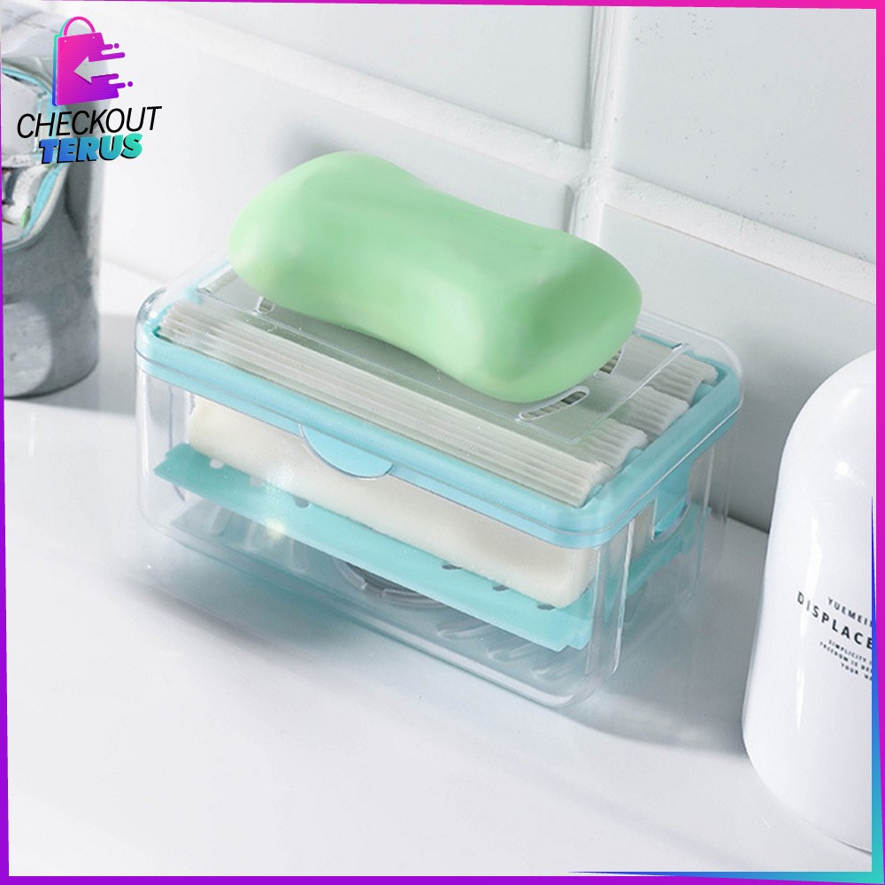 CT C439 Dispenser Sabun Otomatis Tempat Sabun Batang Sikat Cuci Baju Rol Sabun Batang Kotak Sabun Batang Sikat Pembersih
