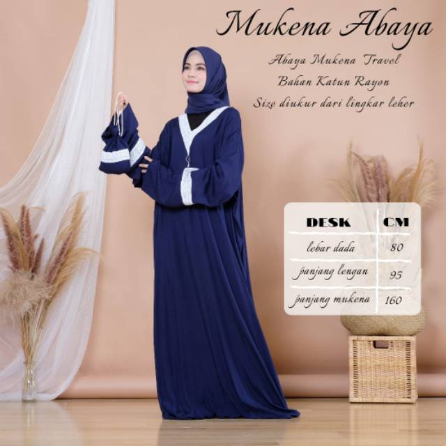 Abaya katun rayon/abaya sholat adem