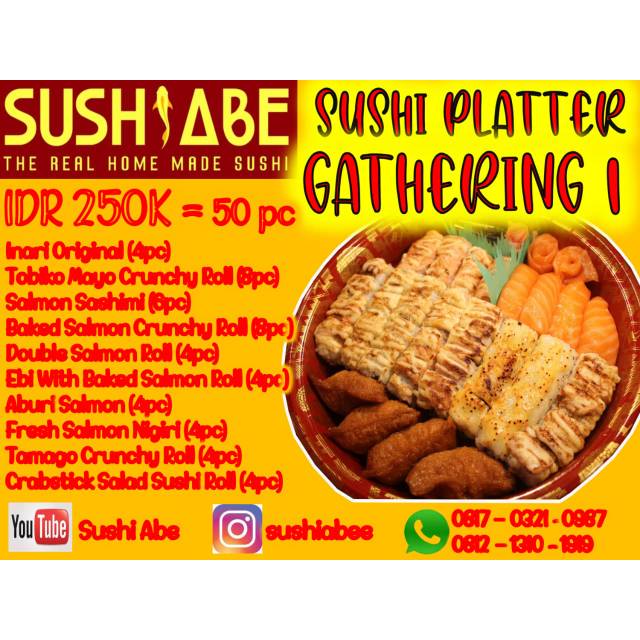 

SUSHIABE - Gathering 1 platter / 50pcs