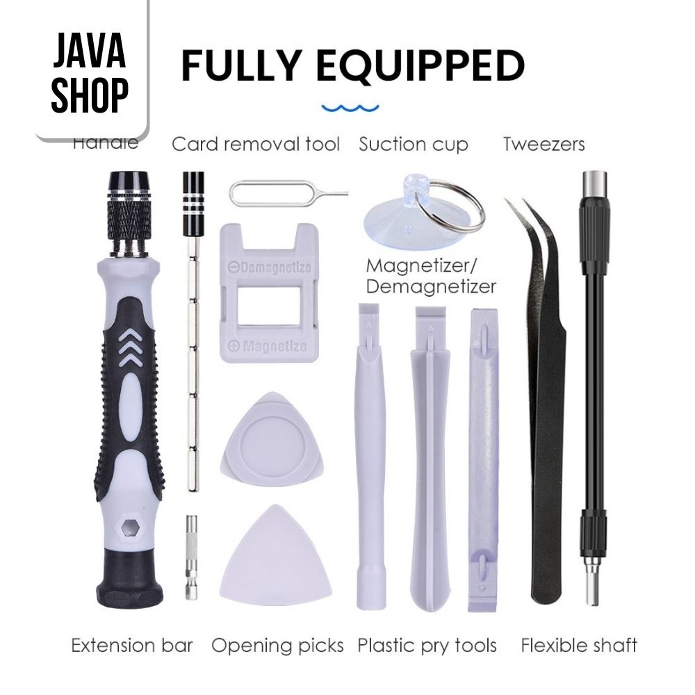 JAVASHOP Obeng Set 115 in 1 Reparasi Hp Laptop Komputer Smartphone