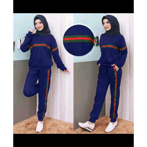 lt stelan berry kulot abu tua hijab baju muslim wanita cantik modis murah baju lebaran hari raya