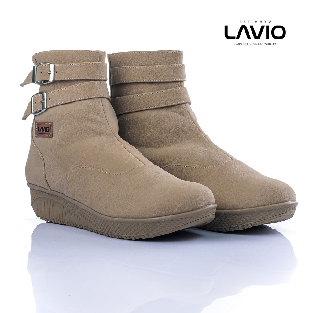 Sepatu Boots Wanita Cewe Keren Korea Kekinian Lavio Maleoo Original