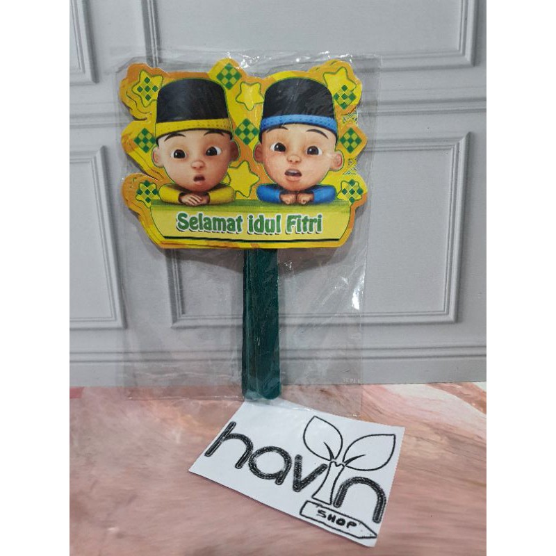 AMPLOP LEBARAN model KIPAS ukuran (8.5cm X 16.5cm)/ANGPAO IDUL FITRI KIPAS-Upin-Ipin