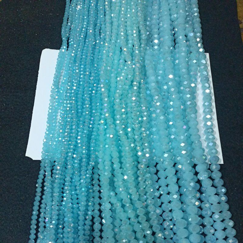 Crystal ceko model bakpau warna baru A41 ukuran 4mm 6mm dan 8mm utk accesories cantelan masker