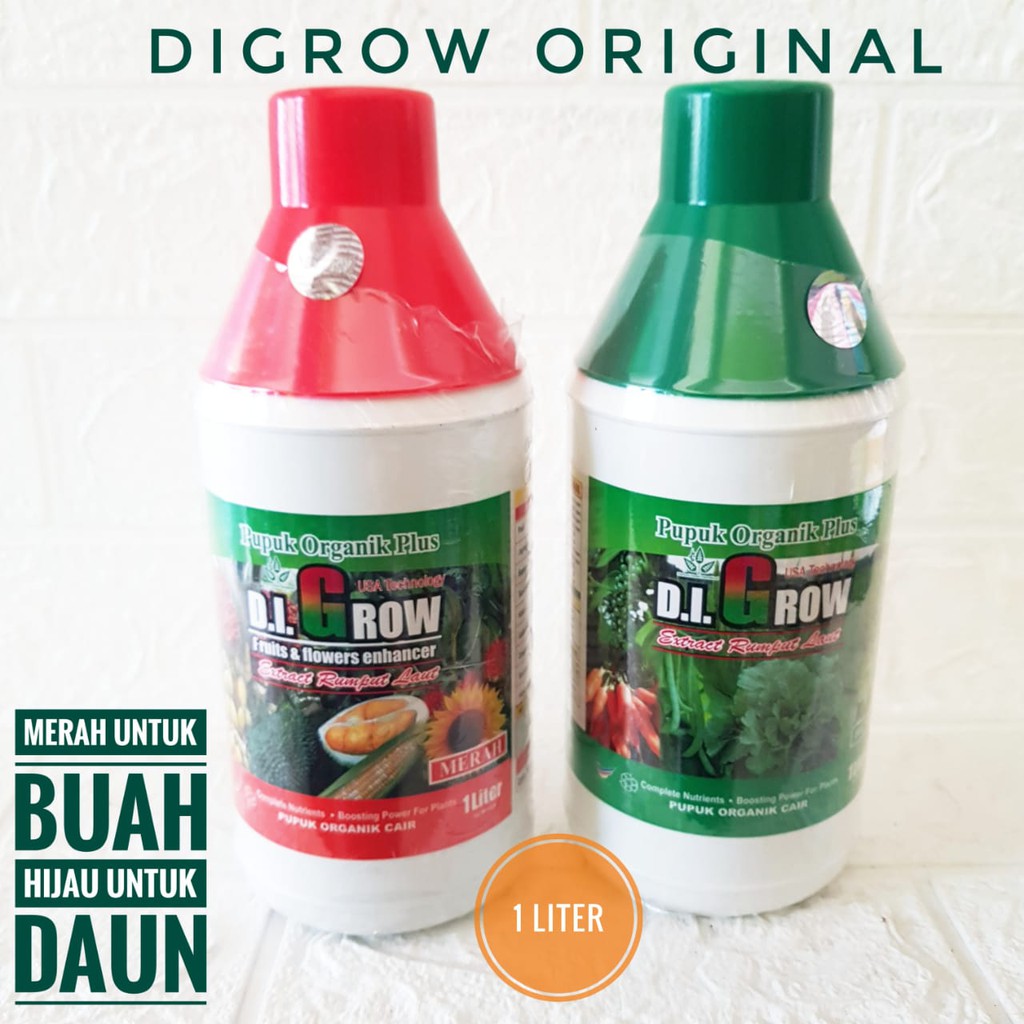 PUPUK ORGANIK DIGROW HIJAU - MERAH 1LT / PUPUK CAIR ORGANIK DI GROW