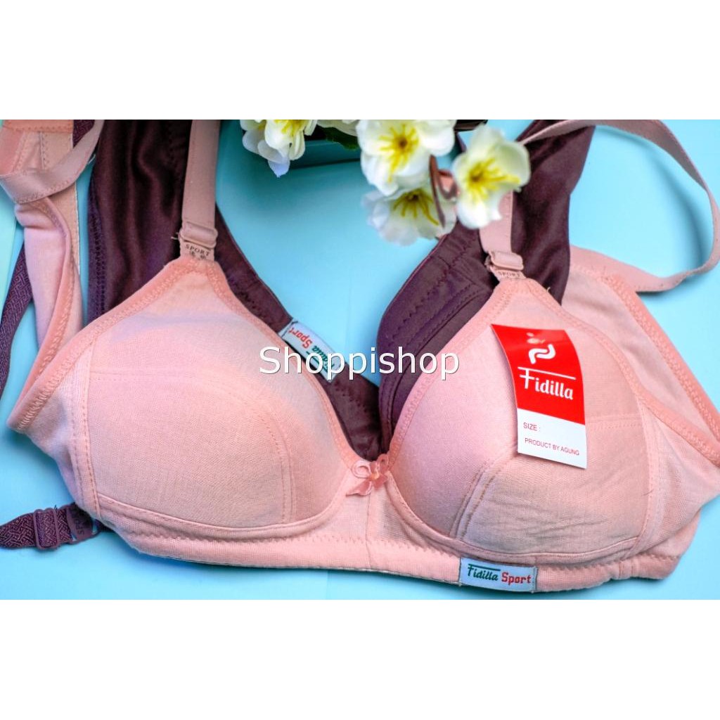 Sport Bra Tanpa Kawat - Tanpa Busa - BH push up Wanita Fidilla Nugros SIZE: 34