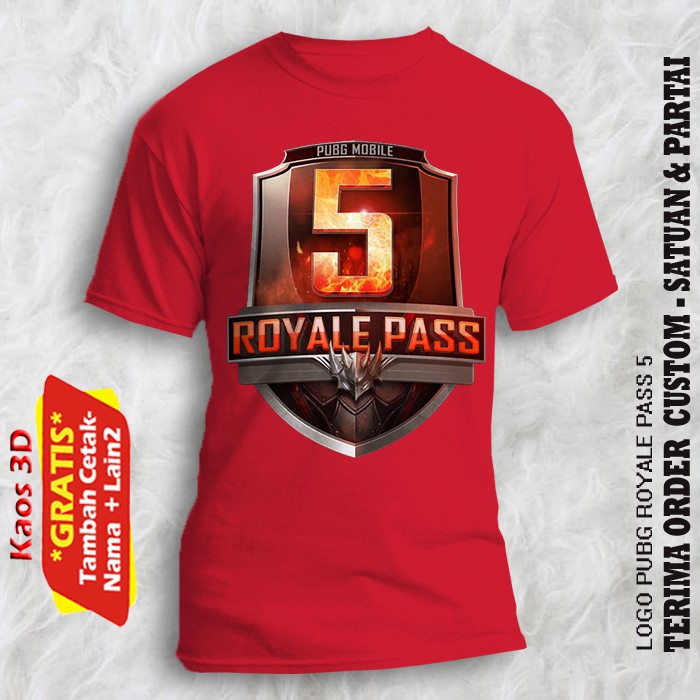 Tshirt PUBG ROYALE PASS 5 / Kaos PUBG