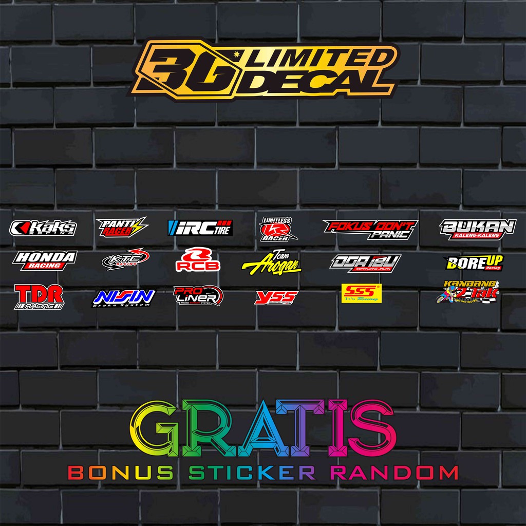 

Bonus Sticker RANDOM Ukuran 120cm x 10cm