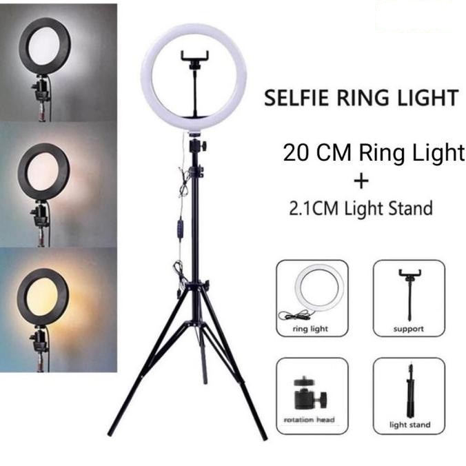 Ring Light Led 20cm Ring Light Lampu Tiktok Dan Selfie Vloger [Kedubesacc]