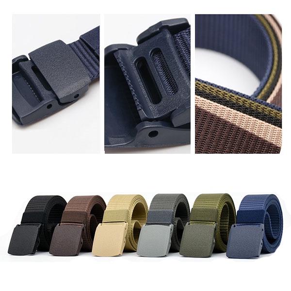 Ikat Pinggang Tactical Nylon Canvas / Sabuk Kanvas Pria Wanita Import / Tactical Army Men Belt Buckle / TS-81