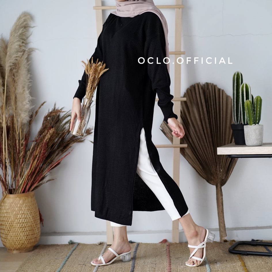 KALILA - ANDINI Dress Slit Boxy / Atasan Wanita / Dress Wanita Rajut Halus