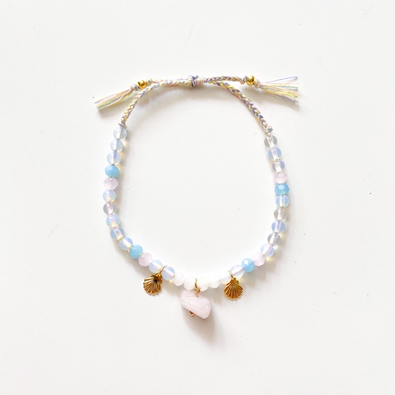 gelang tangan marine bracelet loliastuff (gelang etnik/ gelang pantai/ gelang bali/ gelang unik/ gelang kepang/ gelang lucu)-Rose