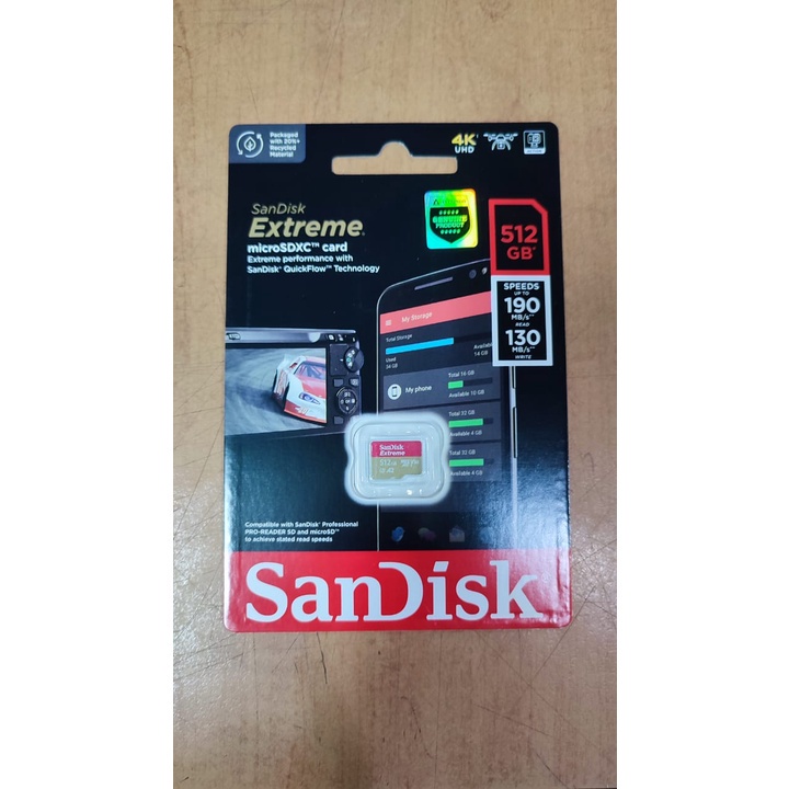 Micro SD Sandisk Extreme 512GB A2 - 190MB/s