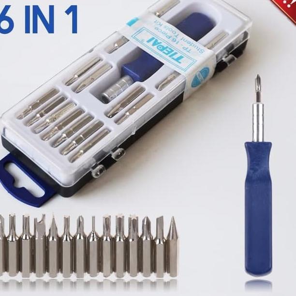 ➥ Obeng 16 in 1 / Hp / Obeng Motor / Mobil / obeng set / obeng kembang ➳