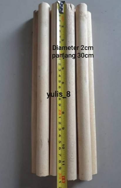 Kayu Dowel, Diameter 2cm, panjang 10cm - 50cm