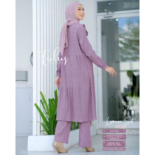 LAMOZA SET BY TULUS SIGNATURE (ONE SET WANITA) Set muslimah polos modern rekomended