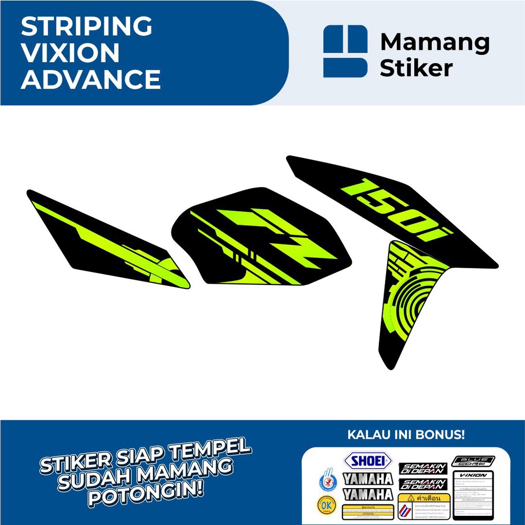 STRIPING VIXION ADVAN 150 NVA VARIASI 1 ROBOT/STIKER YAMAHA VIXION ADVANCE 2015 2016 2017/STICKER VI