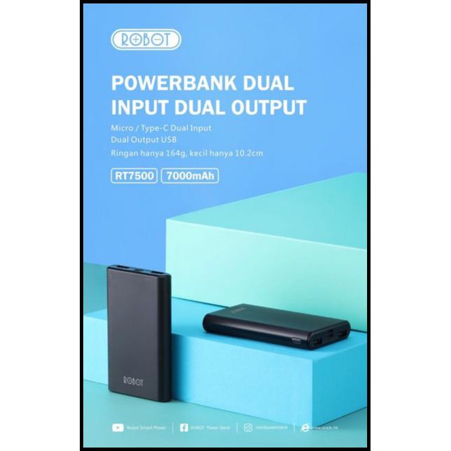 Powerbank Robot Rt7500 7000Mah