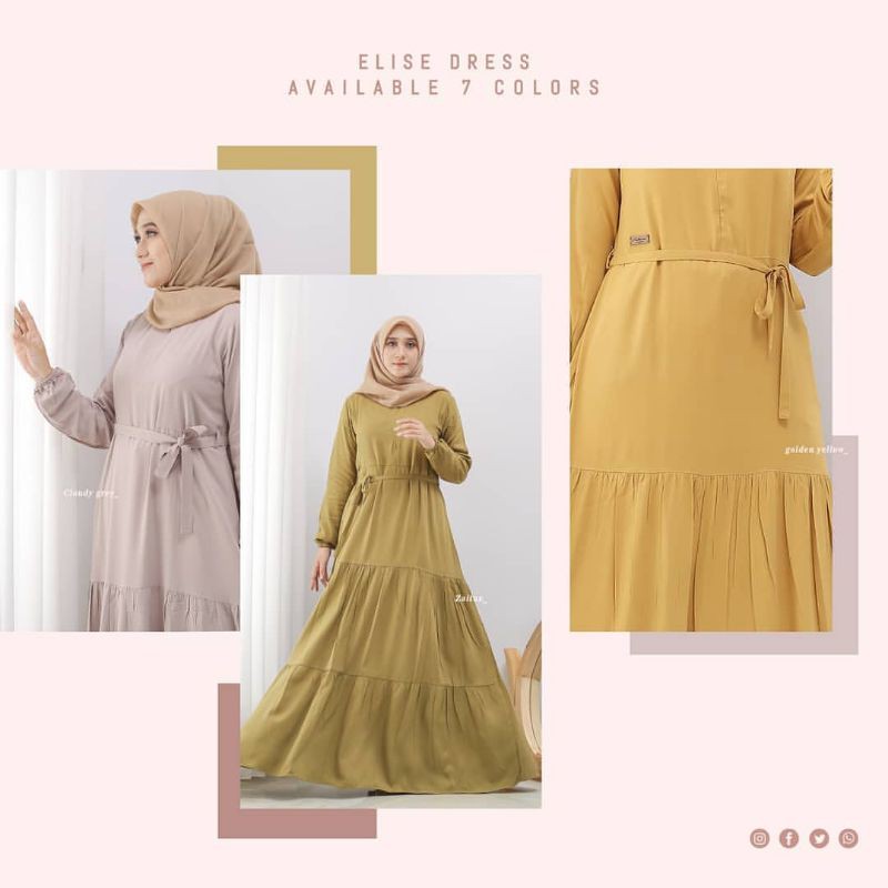 Elise Dress (free hijab+masker) by Nadheera Luxury