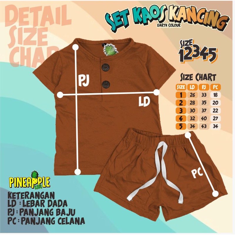 SETELAN BUTTON POLOS ANAK / SET KAOS KANCING UNISEX  (0-4 TAHUN)