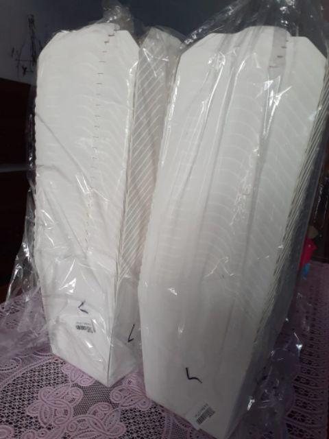 Rice Box Food Pail Noodle Box Paper Kertas Putih Polos Kotak Makan Kemasan Nasi Besar Isi 25 Pcs