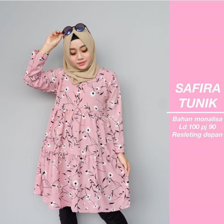 SAFIRA TUNIK / TUNIK SUNRISE/ SUNRISE TUNIK(premium quality)/sunflower sunny flower monalisa