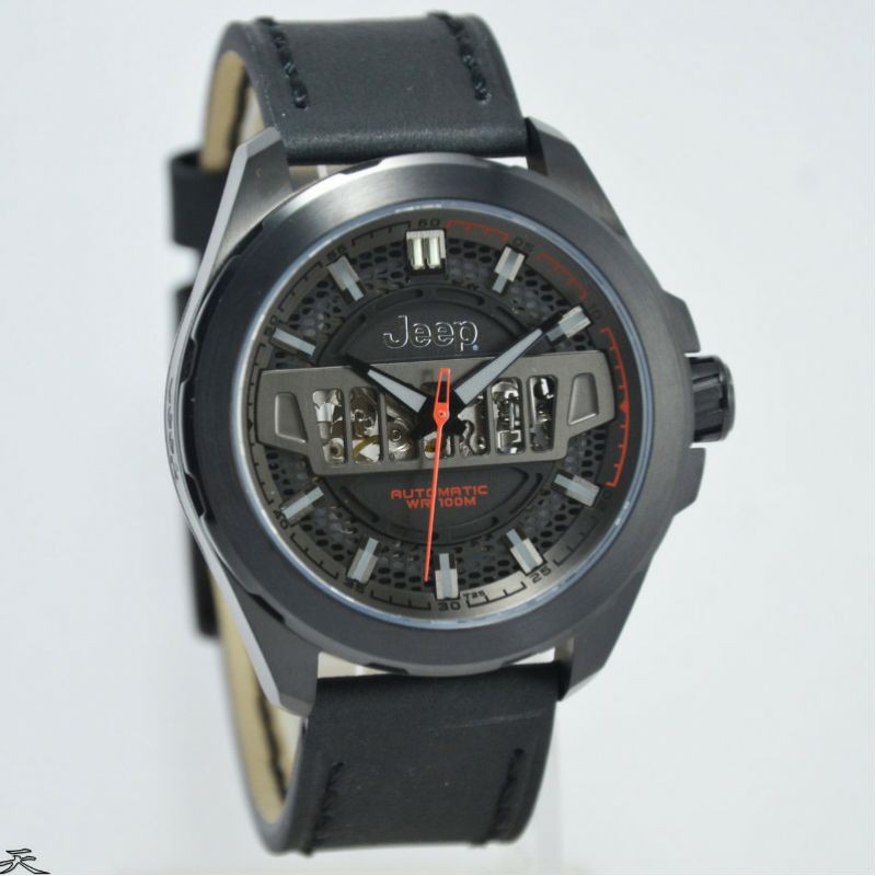 Jam Tangan Pria Jeep JPG90804 JPG90809 Automatic Kulit Original Murah