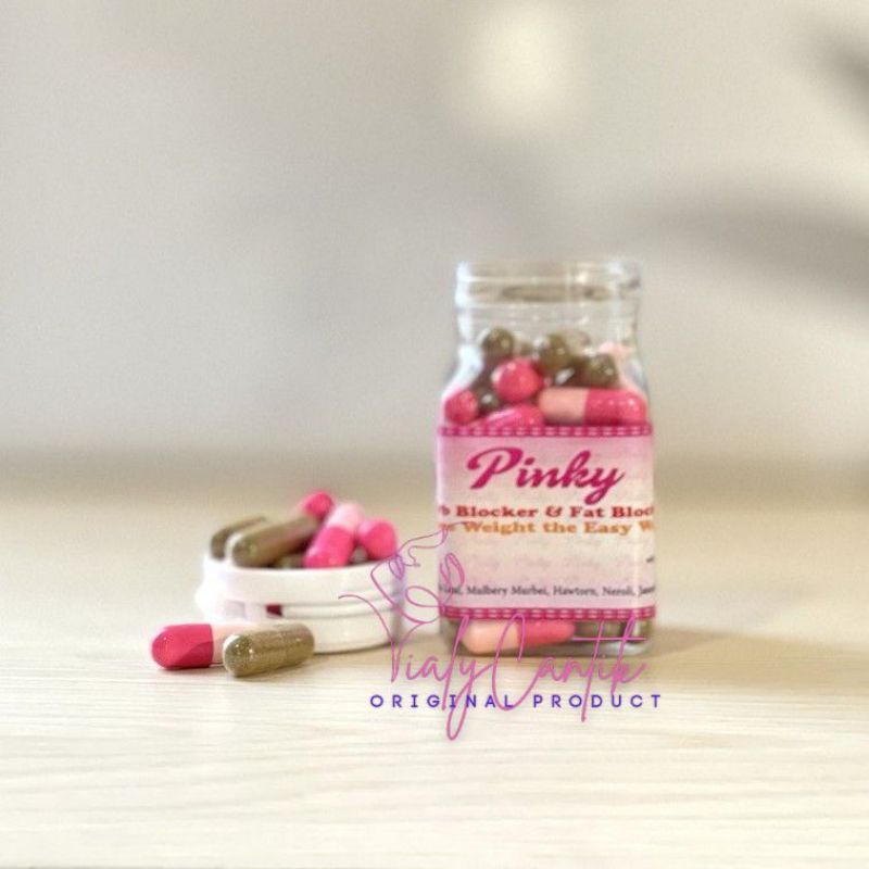 Jual Pinky Pelangsing Obat Diet Detox Slim Pink Herbal Fiber Booster