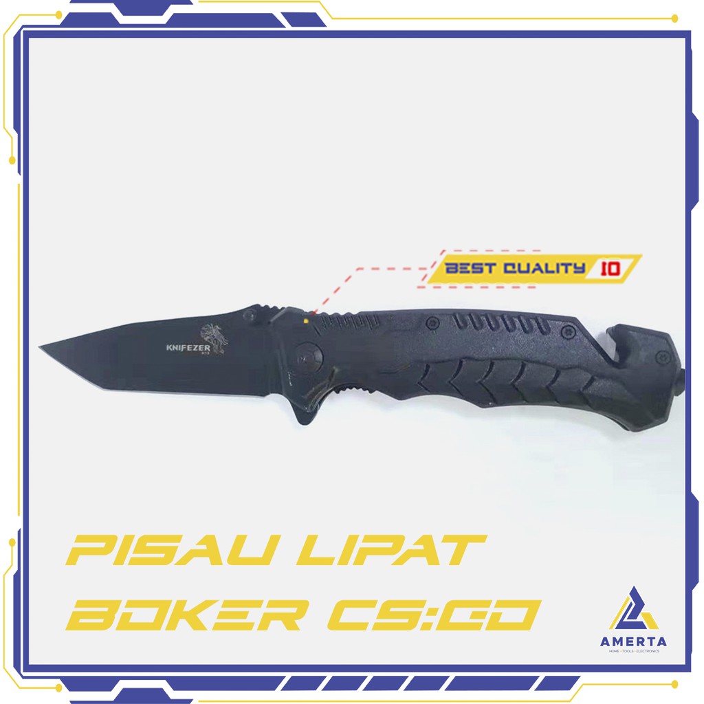 Pisau Lipat Boker CS GO Collector Portable Knife Square Head