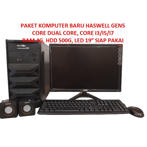 PAKET KOMPUTER BARU HASWELL CORE i3-4170, CORE i3-4160, CORE i3-4150, CORE i5-4460, CORE i5-4590, CORE i5-4570 BARU SIAP PAKAI.