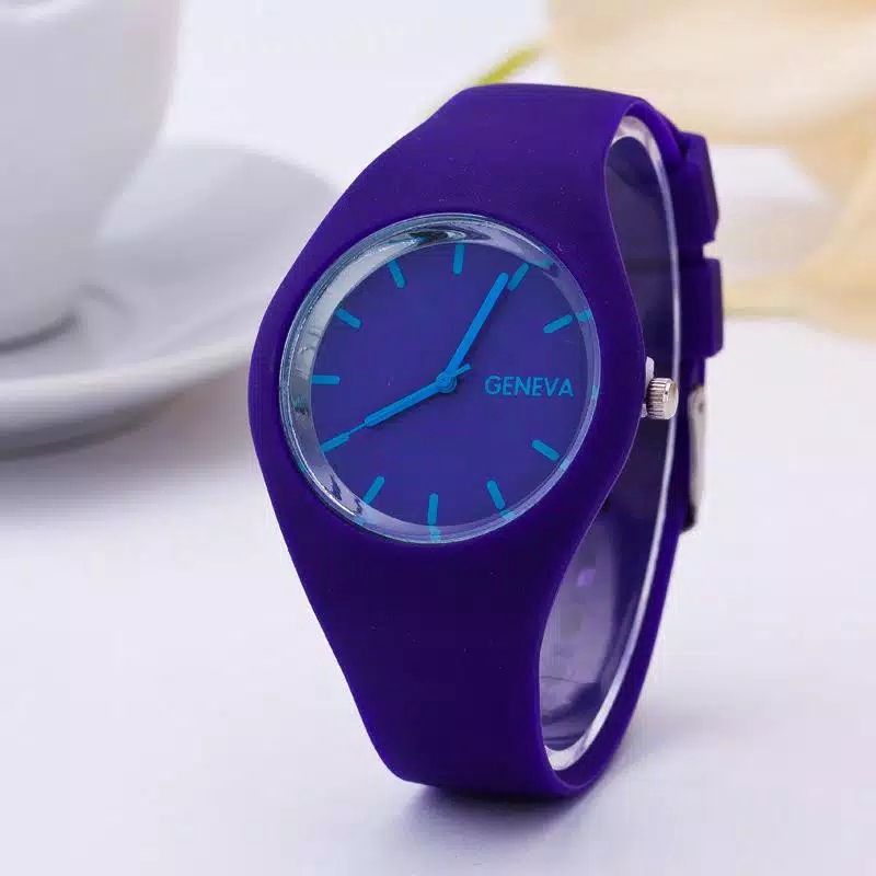 Jam Tangan Wanita Fashion Angka Strap Rubber