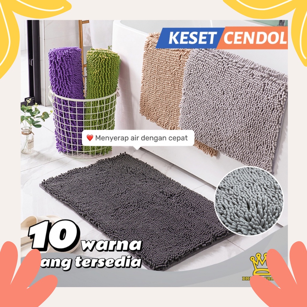 Keset Cendol Microfiber AntiSlip UK 35X55CM PREMIUM 10 Warna