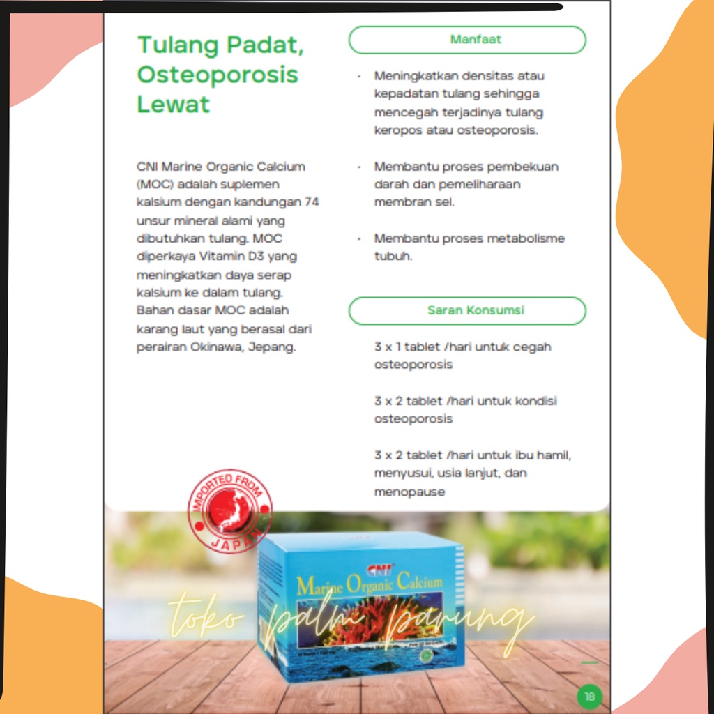 Marine Organic Calcium Mineral Alami Mencegah Osteoporosis Dan Membentuk Tulang Anda Lebih Padat