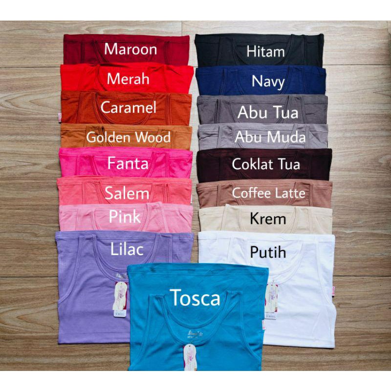 Miranda TankTop Rayon Grade A Adem Nyaman Tali Lebar Size L - XXL