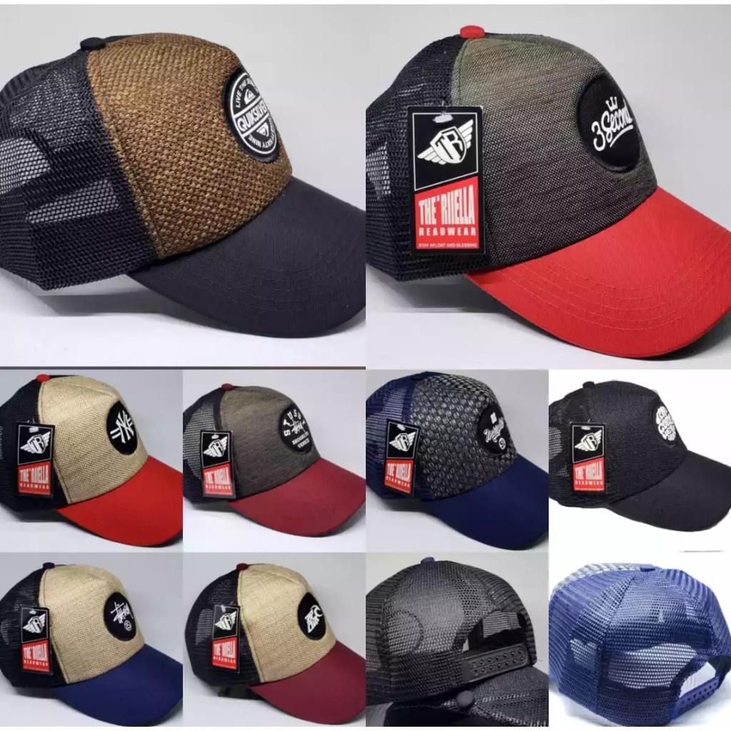 Topi Baseball Trucker Pria Termurah/Topi Jaring Combinasi Terbaru