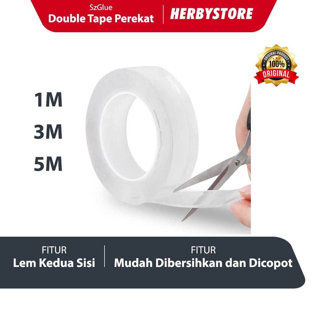 

Double Tape Perekat No Trace Washable Sticker - J007