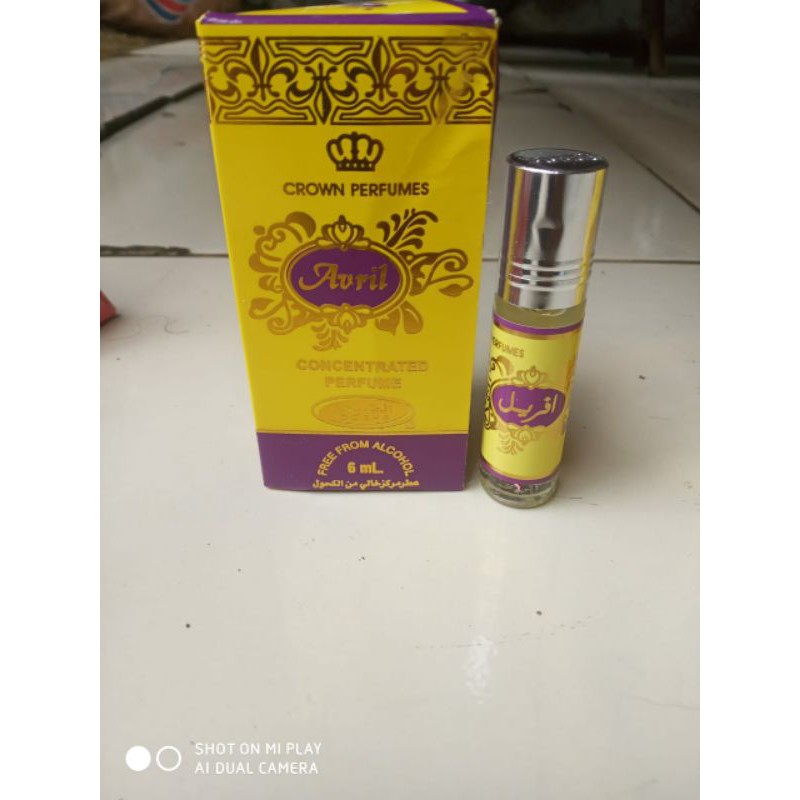 parfum dobha avril 6ml / parfum roll on non alkohol/ parfum dobha 6ml murah