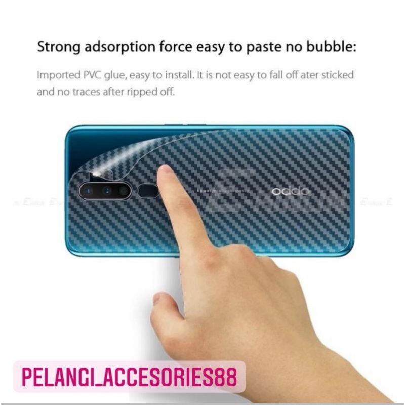 SKIN CARBON OPPO A1K SKIN CARBON ANTIGORES BELAKANG HP