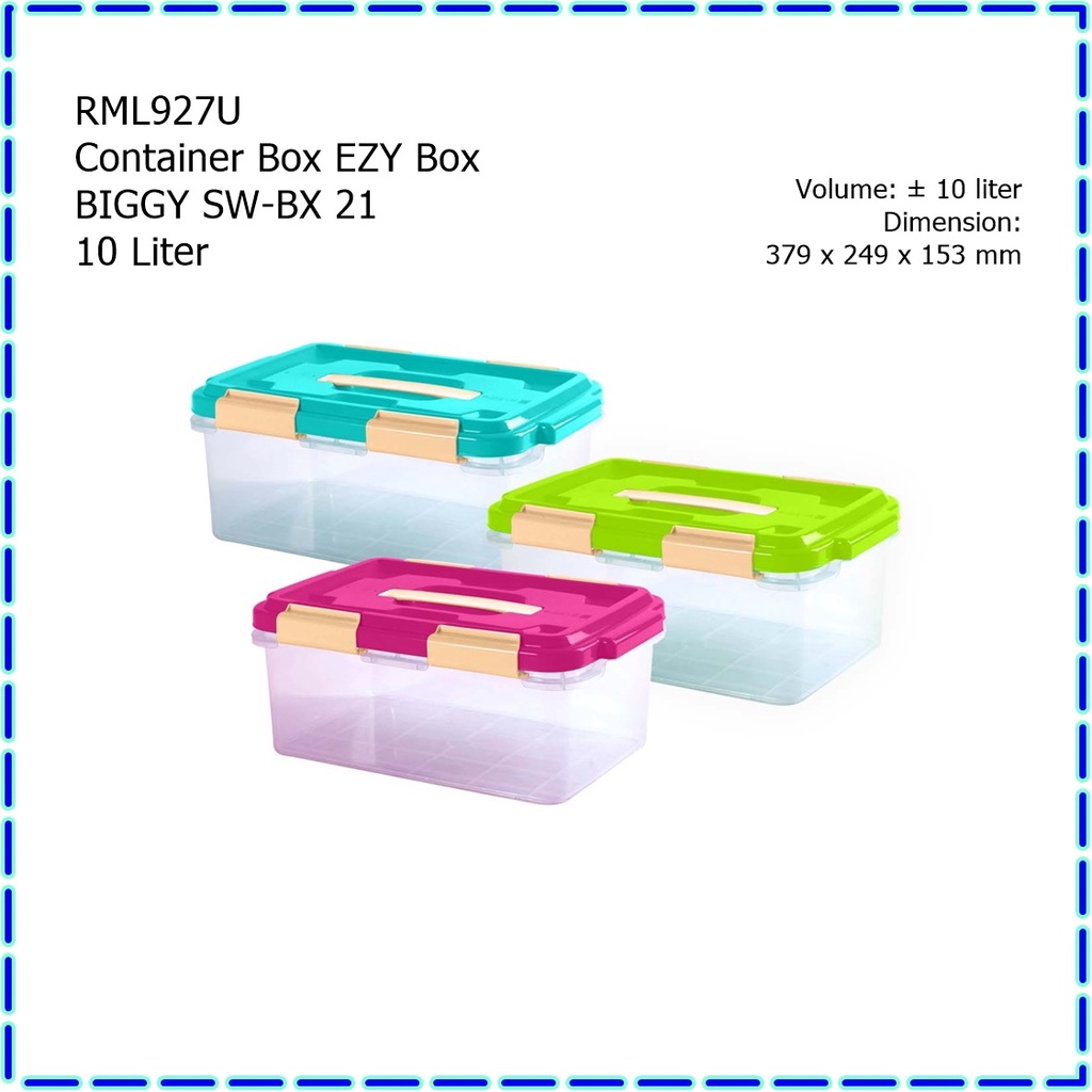 Kirim Instant/Sicepat Gokil/Shopee Express  RML927U Container Box EZY Box  BIGGY SW-BX 21 10 Liter